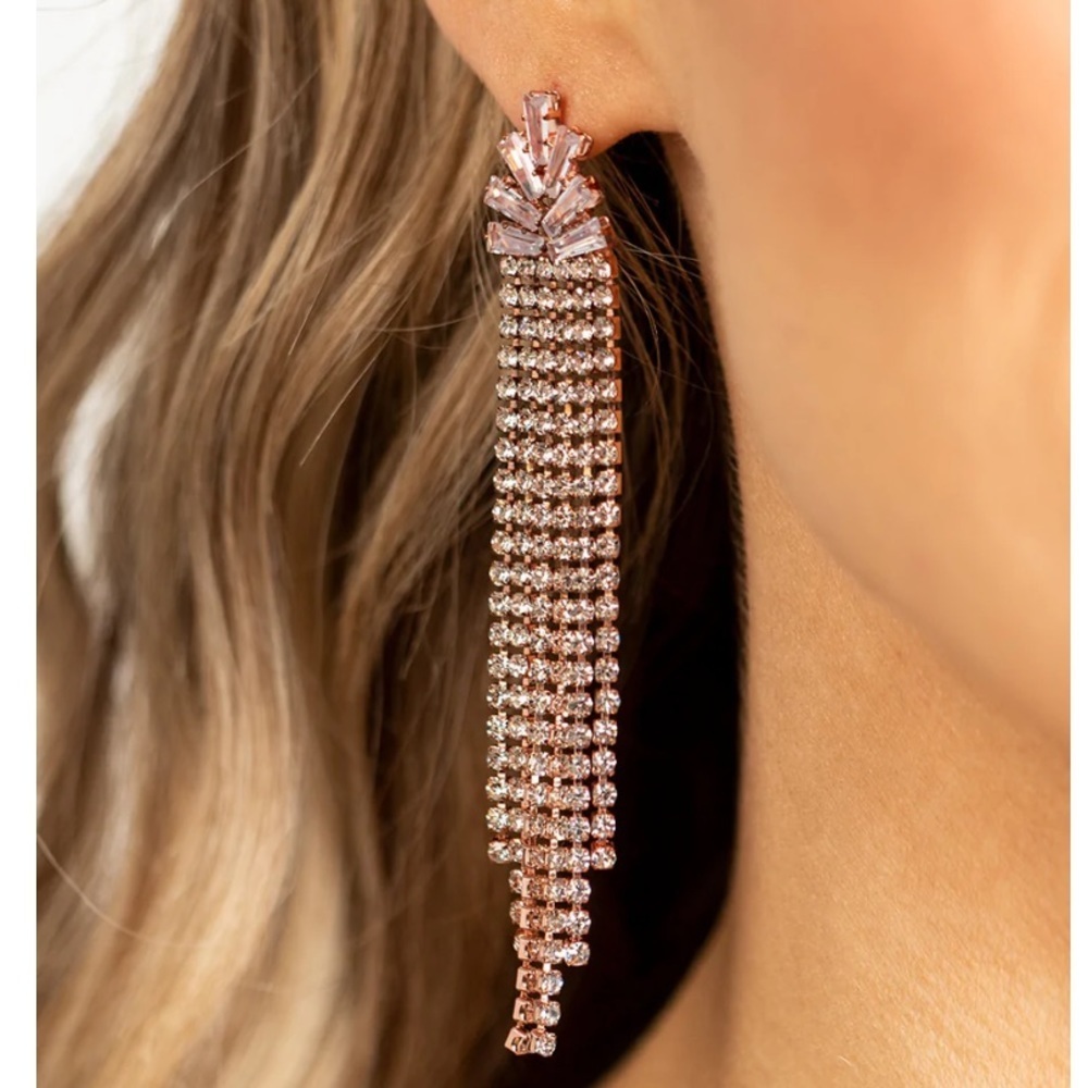 Overnight Sensation Copper Post Earrings NWT